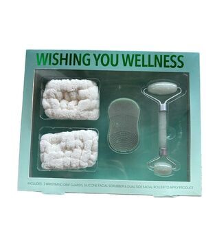 Target 3 Piece Wishing You Wellness Gift Beauty Facial Set Roller Scrubber Bands
